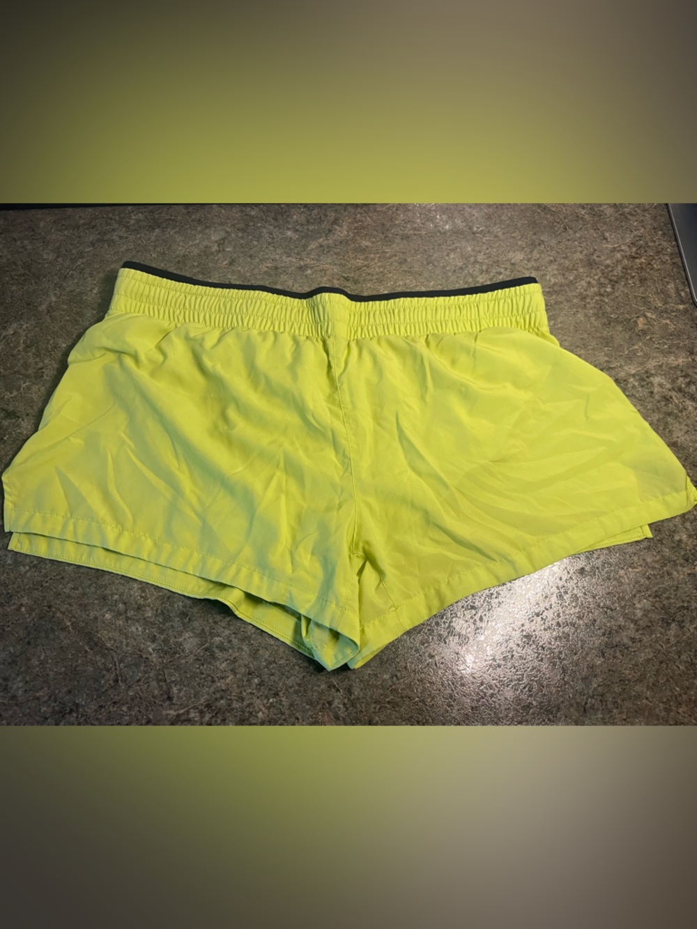 Fabletics Neon Yellow Athletic Running Shorts XL